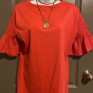 Smocked sleeve top by Maette (Stella & Dot)
